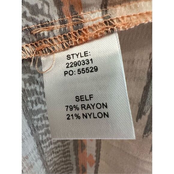 Size XL Anthropologie Current Air Border Print Tiered Midi Dress - Picture 9 of 9